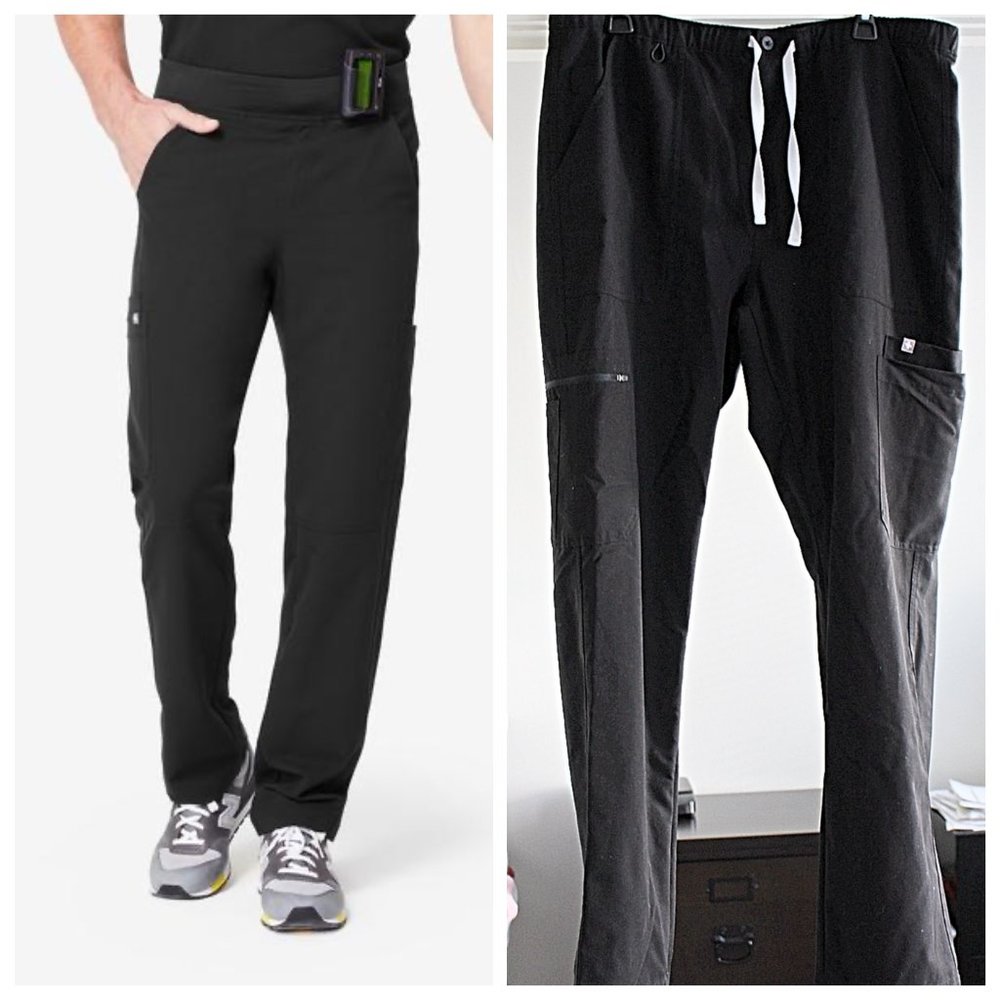 Figs Black Cargo Pants for Men